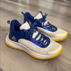 Under Armour Blue and White Sneakers